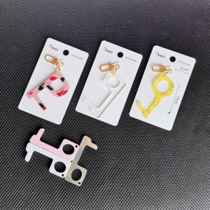 Hot EDC Door Opener Epidemic Prevention Acrylic Anti-Virus Antibacterial Contact-Free Elevator Artifact Customizable keychains