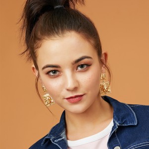 Latest Fashion Creative Creative Lion Head Personality Heavy Metal Earring alloy animal Stud Earrings for charming girls wholesale