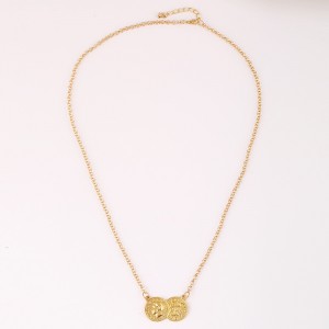 Fashion Boutique Coin Sweater Chain Women’s Fashion Metal Coin Head Coin Exaggerated Necklace wholesale