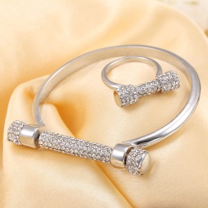 Personality Full of rhinestone Horseshoe-Shaped Screw D-Shaped Bracelet Couple Bracelet-Creative Bracelet Hand Jewelry