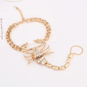 Fashion Shoe Accessory rhinestone Set Scorpion Anklet Popular Simple Cool Foreign Trade Anklet Wholesale
