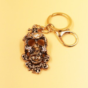 Fashion Creative Gift Skull Necklace Keychain Colorful Skull Pendant Wholesale of Small Articles rhinestone keychains