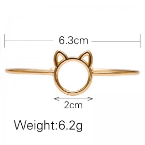 cartoon animal cat ear opening adjustable bracelet environmentally friendly copper jewelry bracelets bangles wholesale