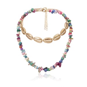 New style Jewelry Personality Colour irregular original Stone Decoration female Creative Ocean Wind Shell geometric necklace