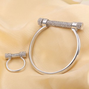 Personality Full of rhinestone Horseshoe-Shaped Screw D-Shaped Bracelet Couple Bracelet-Creative Bracelet Hand Jewelry