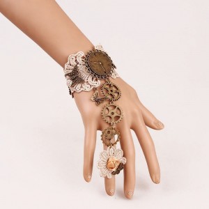 Hot Gothic Lace Retro High-End Bracelet with Gear Watch Series Big Hand Jewelry bangle