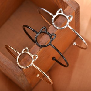 cartoon animal cat ear opening adjustable bracelet environmentally friendly copper jewelry bracelets bangles wholesale