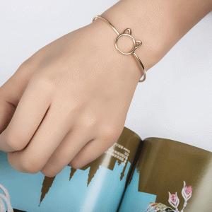 cartoon animal cat ear opening adjustable bracelet environmentally friendly copper jewelry bracelets bangles wholesale