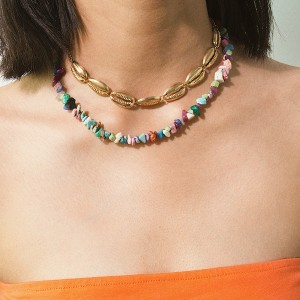 New style Jewelry Personality Colour irregular original Stone Decoration female Creative Ocean Wind Shell geometric necklace