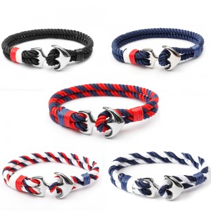 Stainless steel bracelet 2020 Titanium steel Anchor Nylon rope ornaments Decorative Accessories Bracelets