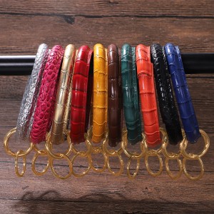 Different colorful New Fashion Trend Cactus PU Leather Hand Key Chain