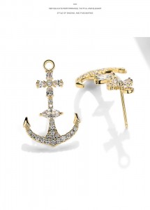 2020 new style Cool Boat Anchor Ear Stud Creative Playful Ear Stud 2020 New Style fashion Elegant stud Earrings