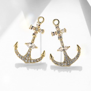 2020 new style Cool Boat Anchor Ear Stud Creative Playful Ear Stud 2020 New Style fashion Elegant stud Earrings