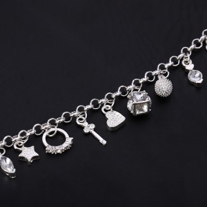 Latest design European and American fashion 13 pendant bracelet, women’s multi-element jewelry bracelets