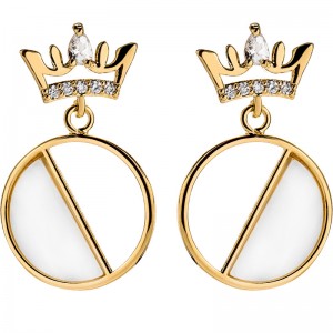 Latest Versatile Glorious Crown Earrings New Style Elegant Ear Stud Creative Decoration stud earrings wholesale