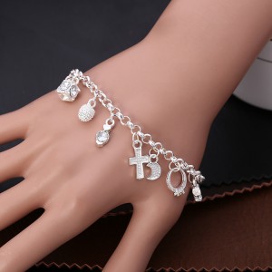 Latest design European and American fashion 13 pendant bracelet, women’s multi-element jewelry bracelets