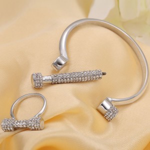 Personality Full of rhinestone Horseshoe-Shaped Screw D-Shaped Bracelet Couple Bracelet-Creative Bracelet Hand Jewelry